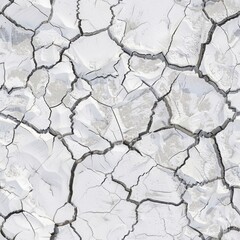 Obraz premium soil wall dry crack white texture background