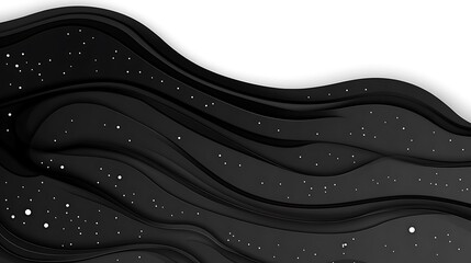 Abstract black wave design