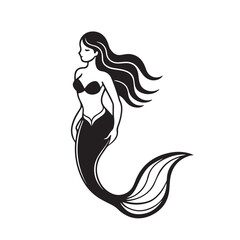 mermaid, fish queen icon