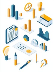 Obraz premium A clean, professional marketing comparison with icons representing Undifferentiated, Differentiated, Concentrated, and Micromarketing strategies