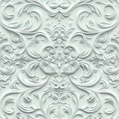 Elegant decorative relief pattern design interior decor textured background soft color palette abstract art contemporary style