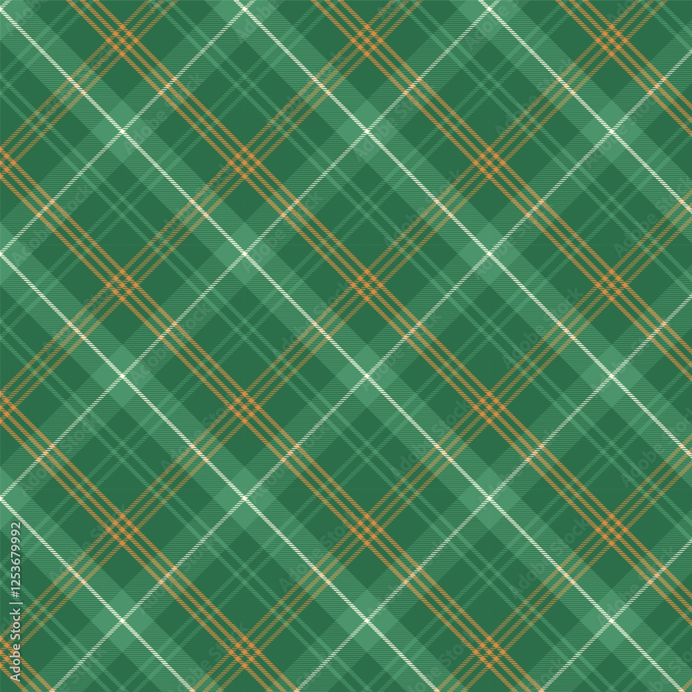 Canvas Prints plaid with twill weave repeat pattern.checkered tartan gingham seamless pattern in green.geometric g