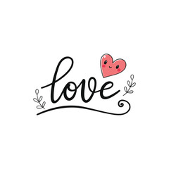 Hearts. Hand-drawn design elements
