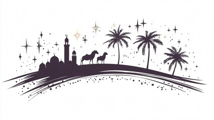 Handwritten-style text illustration reading "The KING is Born," celebrating Christmas with a festive and religious theme.