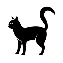  A simple and sleek cat silhouette, perfect for modern designs, apps, and branding. Clean lines and elegant curves make it ideal for digital and print use.