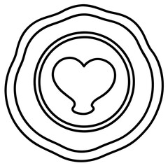 Classic Wax Seal with Heart Icon