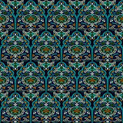 Abstract seamless  colorful carpet pattern wallpaper