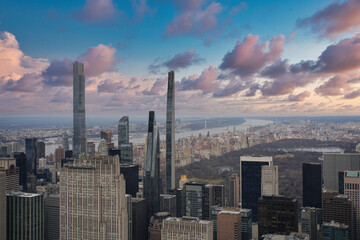 Naklejka premium Aerial view of Manhattan, New York.