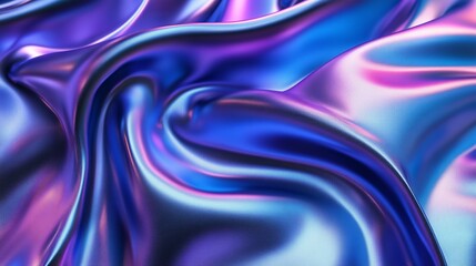 Obraz premium Dynamic metallic liquid background abstract art digital design vibrant colors studio environment futuristic concept exploration