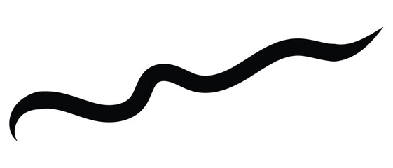 hand drawn one line continuous abstract squiggle line icon on white background.