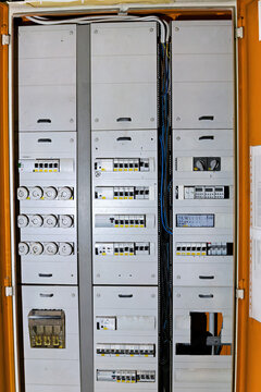 Lost Place, old, deactivated, partially destroyed fuse box for large systems