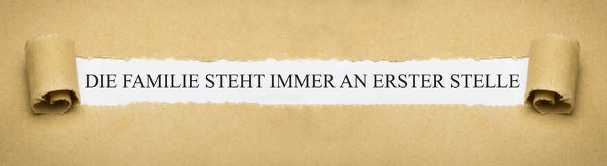 Die Familie steht immer an erster Stelle