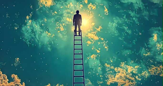 Failing Forward: A ladder with missing rungs but a determined climber
