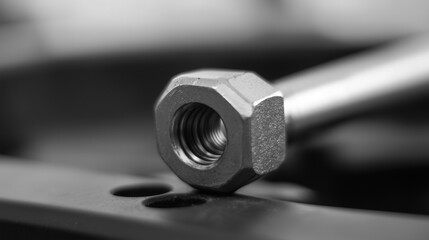 Close-Up of Lug Wrench Loosening Car Wheel Bolts