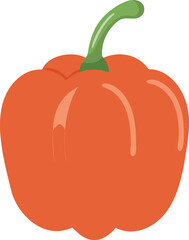 Capsicum Vector Art Illustration Isolated on white background 
