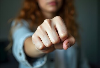 Close-Up of Hand Resisting Temptation