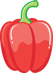 Capsicum Vector Art Illustration Isolated on white background 