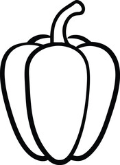 Capsicum Vector Art Illustration Isolated on white background 