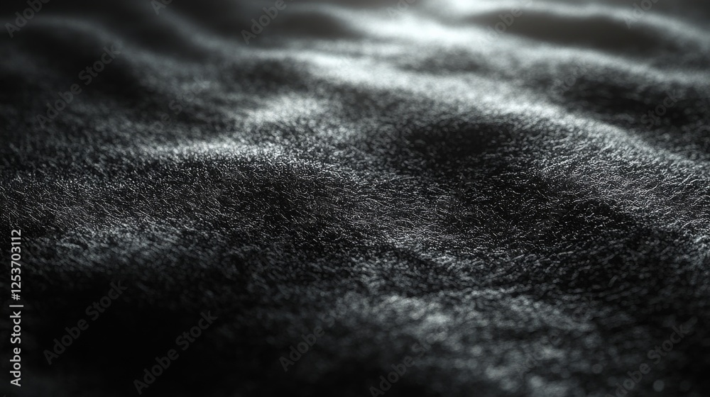 Poster Abstract Monochrome Landscape: A Textured Surface of Peaks and Valleys Under a Soft Light, Creating a Sense of Depth and Mystery.