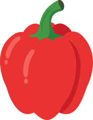 Capsicum Vector Art Illustration Isolated on white background 