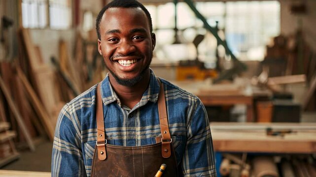 The Smiling Woodworking Artisan