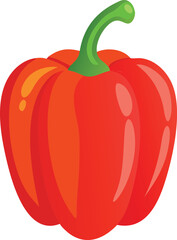 Capsicum Vector Art Illustration Isolated on white background 