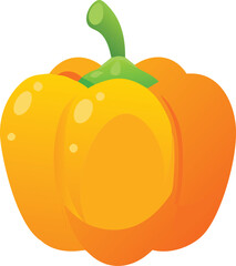 Capsicum Vector Art Illustration Isolated on white background 