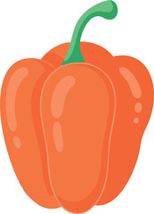 Capsicum Vector Art Illustration Isolated on white background 