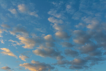 Clouds in the blue sky Panoramic image texture background graphic resources design Meteorology, heaven hope peace concept