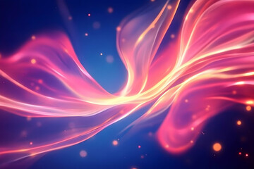 Fototapeta premium Abstract fiery flow against dark blue background for modern design, web, presentations, banners, and wallpapers