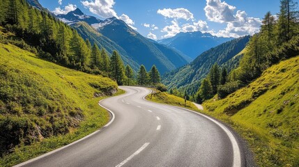 Fototapeta premium Scenic mountain nature along the Gerlos Alpine Road, Austria