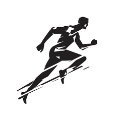 Energetic Sprint: Modern Runner Design – Vector Illustration