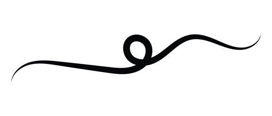 hand drawn one line continuous abstract squiggle line icon on white background.