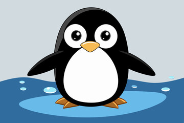 penguin on ice