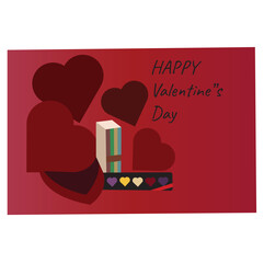 Set of vector hearts.