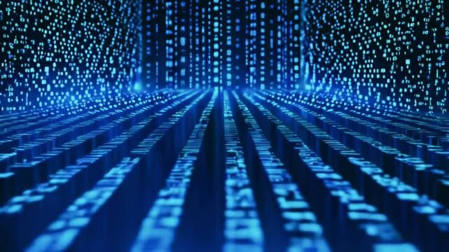 Digital Matrix: A Futuristic Data Stream Visualization