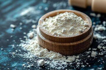 Magnesium l-threonate powder scattered on laboratory surface