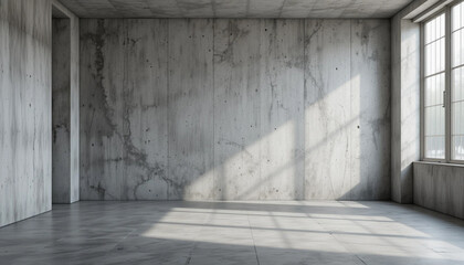 Obraz premium Empty room with concrete wall