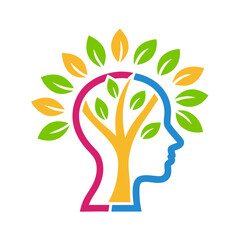 abstract tree with green leaves