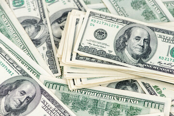 Background of 100 dollar bills