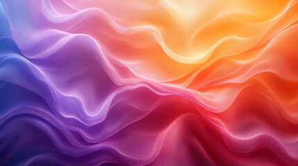 Obraz premium Colorful abstract fabric waves create a dreamy atmosphere in warm and cool tones