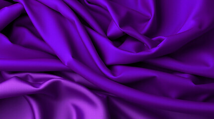 Deep Violet abstract background. Silk satin velvet fabric. Elegant luxury rich. Curtain drapery fold line wave flow. Romance Valentine Birthday Christmas
