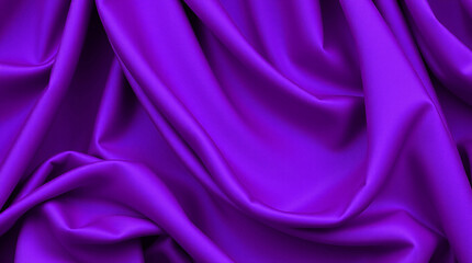 Deep Violet abstract background. Silk satin velvet fabric. Elegant luxury rich. Curtain drapery fold line wave flow. Romance Valentine Birthday Christmas