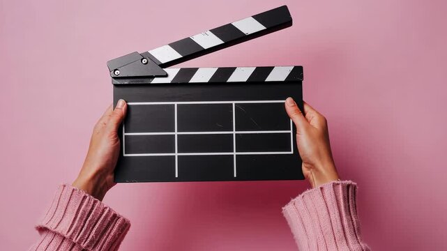 The Clapperboard in Hands