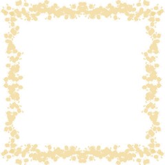 golden frame with floral ornament, frame with dot, Abstract Grunge Dot Border Frame Isolated on White Background-Illustration