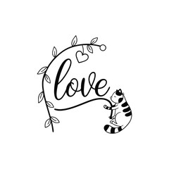 Hearts. Hand-drawn design elements