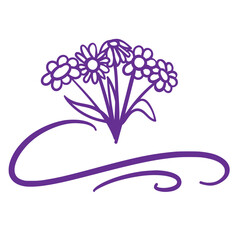 vector illustration of a lilac branch