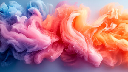 Fototapeta premium Colorful swirling smoke creates an abstract art piece in vibrant hues