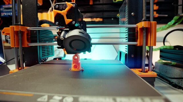 home workshop 3d printer machine laptop screen