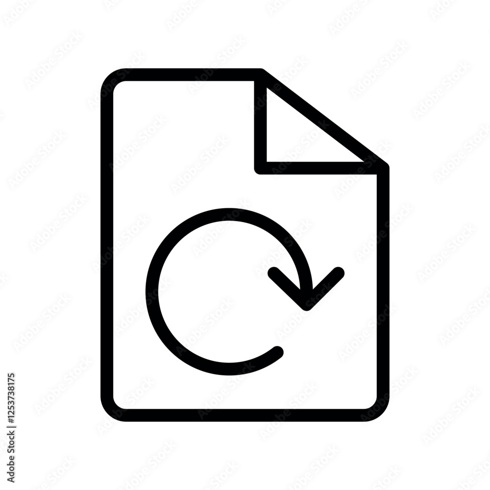 Poster file refresh vector icon